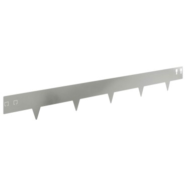 vidaXL Περίγραμμα γκαζόν 20 τμχ. 100 x 12 cm Ατσάλι Ασημί