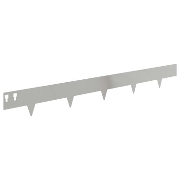 vidaXL Περίγραμμα γκαζόν 50 τμχ. 100 x 12 cm Ατσάλι Ασημί