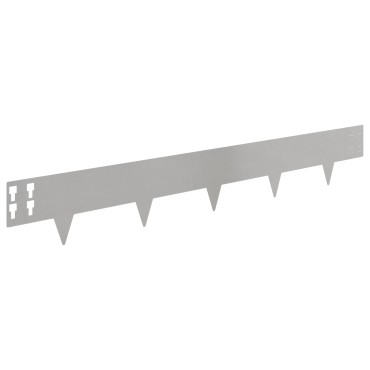 vidaXL Περίγραμμα γκαζόν 50 τμχ. 100 x 15 cm Ατσάλι Ασημί