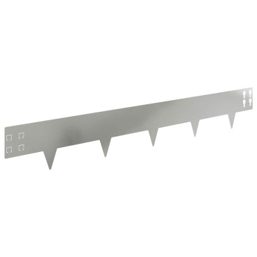 vidaXL Περίγραμμα γκαζόν 50 τμχ. 100 x 15 cm Ατσάλι Ασημί