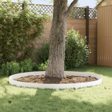 vidaXL Περίγραμμα γκαζόν 30 τμχ. 100 x 20 cm Ατσάλι Λευκό