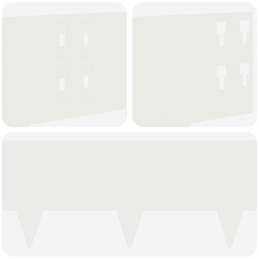 vidaXL Περίγραμμα γκαζόν 30 τμχ. 100 x 20 cm Ατσάλι Λευκό