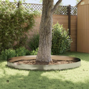vidaXL Περίγραμμα γκαζόν 30 τμχ. 100 x 25 cm Ατσάλι Ασημί