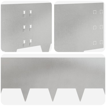vidaXL Περίγραμμα γκαζόν 30 τμχ. 100 x 30 cm Ατσάλι Ασημί