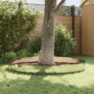 vidaXL Περίγραμμα γκαζόν 10 τμχ. 100 x 30 cm Ατσάλι Ασημί