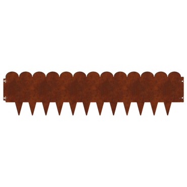 vidaXL Περίγραμμα γκαζόν 10 τμχ. 103 x 25 εκ Ατσάλι Σκ rusty