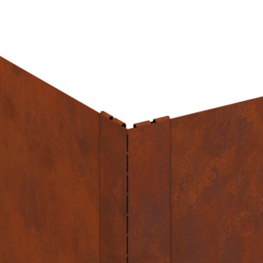 vidaXL Περίγραμμα γκαζόν 4 τμχ. 100 x 60 x 35 cm Ατσάλι Σκ rusty