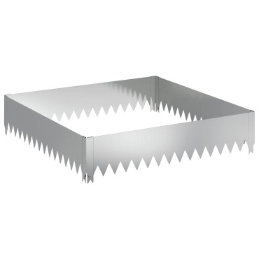 vidaXL Περίγραμμα γκαζόν 100 x 100 x 20 cm Ατσάλι Ασημί