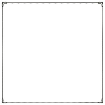 vidaXL Περίγραμμα γκαζόν 100 x 100 x 20 cm Ατσάλι Ασημί