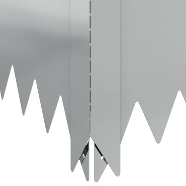 vidaXL Περίγραμμα γκαζόν 100 x 100 x 20 cm Ατσάλι Ασημί