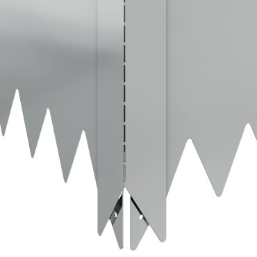 vidaXL Περίγραμμα γκαζόν 100 x 100 x 35 cm Ατσάλι Ασημί