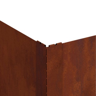 vidaXL Περίγραμμα γκαζόν 4 τμχ. 100 x 100 x 35 cm Ατσάλι Σκ rusty