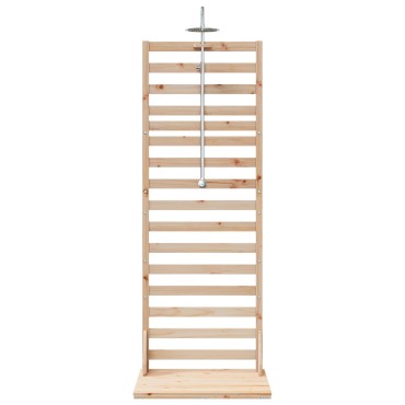 vidaXL Εξωτερικό ντους 225 cm Μασίφ ξύλο πεύκου και ανοξείδωτο ατσάλι