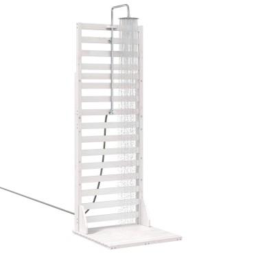 vidaXL Εξωτερικό ντους 225 cm Μασίφ ξύλο πεύκου και ανοξείδωτο ατσάλι