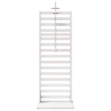 vidaXL Εξωτερικό ντους 225 cm Μασίφ ξύλο πεύκου και ανοξείδωτο ατσάλι