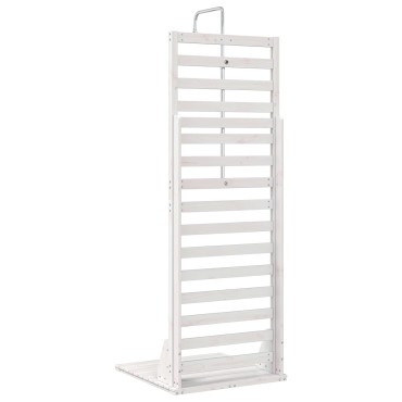 vidaXL Εξωτερικό ντους 225 cm Μασίφ ξύλο πεύκου και ανοξείδωτο ατσάλι