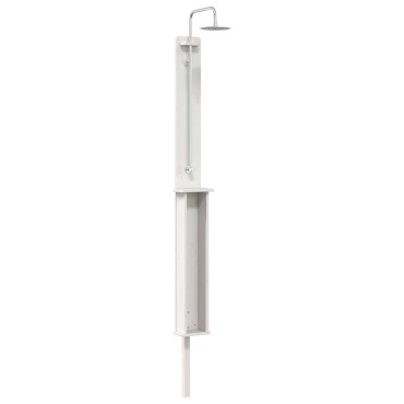 vidaXL Εξωτερικό ντους 246 cm Μασίφ ξύλο πεύκου και ανοξείδωτο ατσάλι