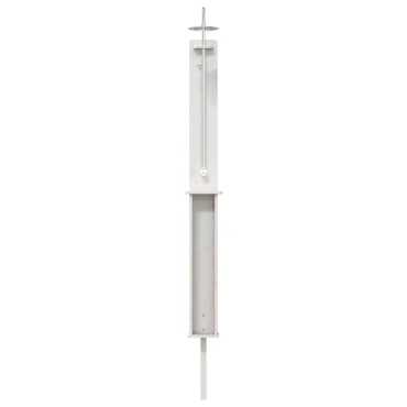 vidaXL Εξωτερικό ντους 246 cm Μασίφ ξύλο πεύκου και ανοξείδωτο ατσάλι