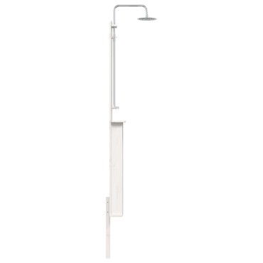 vidaXL Εξωτερικό ντους 246 cm Μασίφ ξύλο πεύκου και ανοξείδωτο ατσάλι