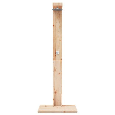 vidaXL Εξωτερικό ντους 210 cm Μασίφ ξύλο πεύκου και ανοξείδωτο ατσάλι