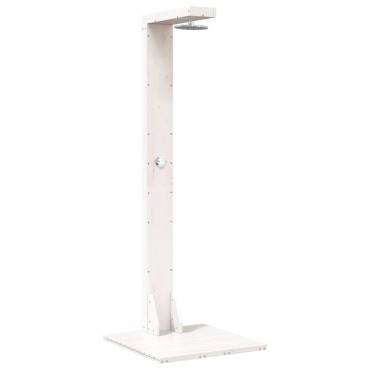 vidaXL Εξωτερικό ντους 210 cm Μασίφ ξύλο πεύκου και ανοξείδωτο ατσάλι