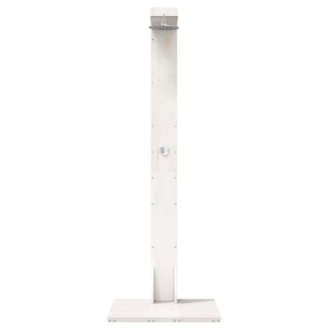 vidaXL Εξωτερικό ντους 210 cm Μασίφ ξύλο πεύκου και ανοξείδωτο ατσάλι