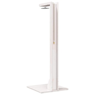 vidaXL Εξωτερικό ντους 210 cm Μασίφ ξύλο πεύκου και ανοξείδωτο ατσάλι