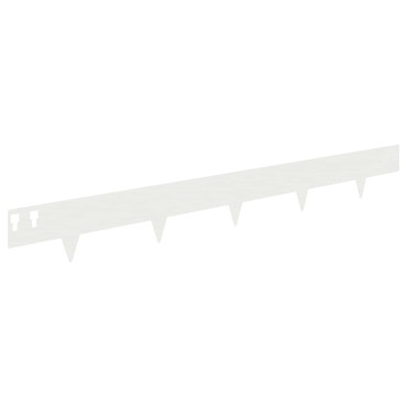 vidaXL Περίγραμμα γκαζόν 30 τμχ. 100 x 12 cm Ατσάλι Λευκό