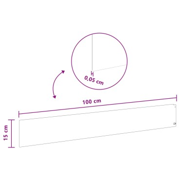 vidaXL Περίγραμμα γκαζόν 10 τμχ. 100 x 15 cm Ατσάλι Ασημί