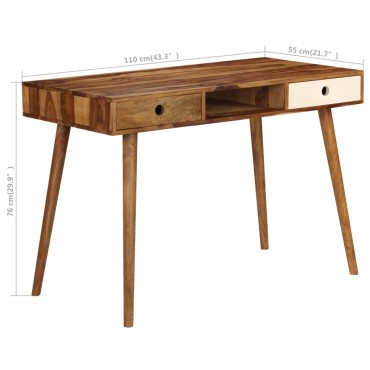 vidaXL Γραφείο 110x55x76cm από Μασίφ Ξύλο Ακακίας 1 τεμ.