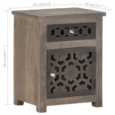 vidaXL Κομοδίνο 40x30x50cm από Μασίφ Ξύλο Μάνγκο 1 τεμ.