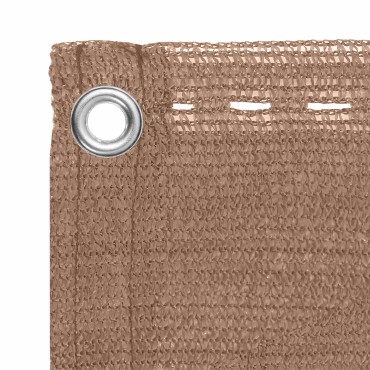 vidaXL Οθόνη Μπαλκονιού Taupe 75 x 1200 εκ HDPE και Αλουμίνιο