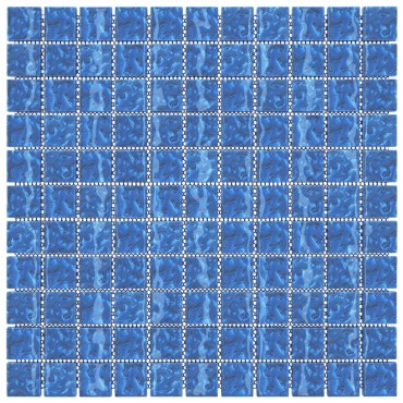 vidaXL Μωσαϊκό Πλακάκι 11 τμχ. 50 x 50 cm Μπλε Γυαλί