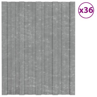 vidaXL Πάνελ οροφής 36 τμχ. Ασημί 60 x 45 cm Γαλβανισμένος χάλυβας