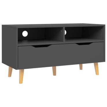 vidaXL Έπιπλο Τηλεόρασης Γκρι 90x40x48,5cm από Επεξεργασμένο Ξύλο