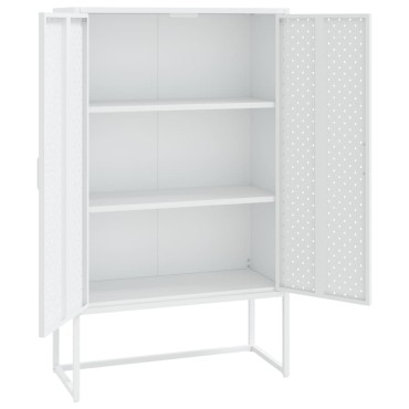 vidaXL Ντουλάπι Λευκό 80x35x135cm από Ατσάλι 1 τεμ.