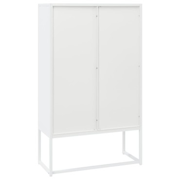 vidaXL Ντουλάπι Λευκό 80x35x135cm από Ατσάλι 1 τεμ.