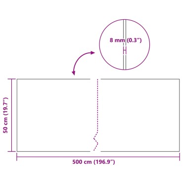 vidaXL Ρολό Φελλού Καφέ 500 x 50 x 0,8 εκ Φελλός