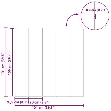 vidaXL Παρκέ δάπεδο Χρυσαφένιο Κίτρινο 100,5 x 20,5 x 0,8 εκ. 5 τμχ.