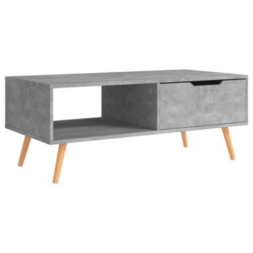 vidaXL Τραπεζάκι Σαλονιού Γκρι Σκυρ. 100x49,5x43cm από Επεξ. Ξύλο 1 τεμ.