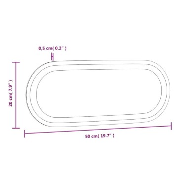 vidaXL Καθρέφτης Μπάνιου με LED Οβάλ 50x20 εκ.