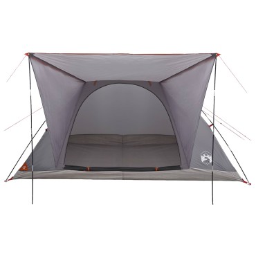 vidaXL Σκηνή Camping 6 ατόμων Γκρι και Πορτοκαλί