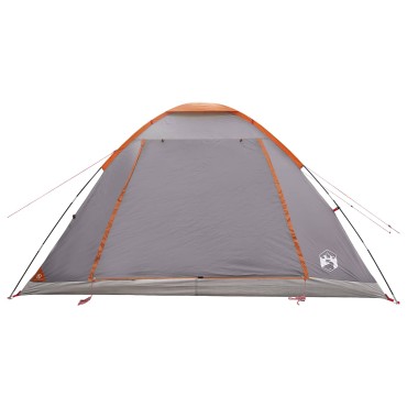 vidaXL Σκηνή Camping 6 ατόμων Γκρι και Πορτοκαλί