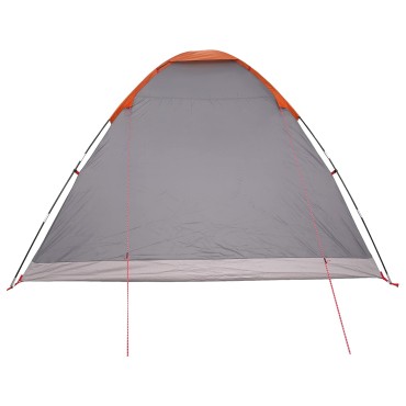 vidaXL Σκηνή Camping 6 ατόμων Γκρι και Πορτοκαλί