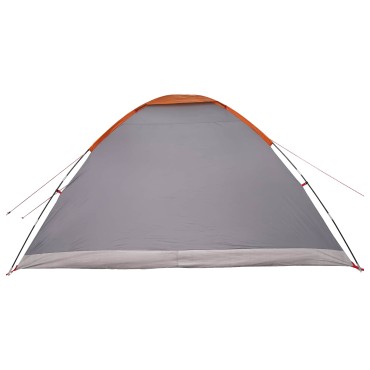 vidaXL Σκηνή Camping 6 ατόμων Γκρι και Πορτοκαλί