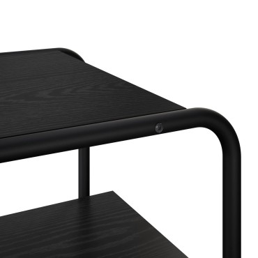 vidaXL Τραπέζι κονσόλας Μαύρη Δρυς 60x42,5x70 εκ