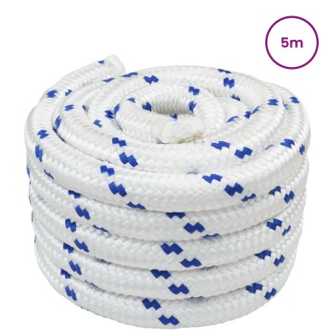 vidaXL Σχοινί Boat 5 mm 5 m Λευκό και Μπλε