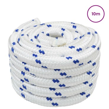 vidaXL Σχοινί Boat 5 mm 10 m Λευκό και Μπλε