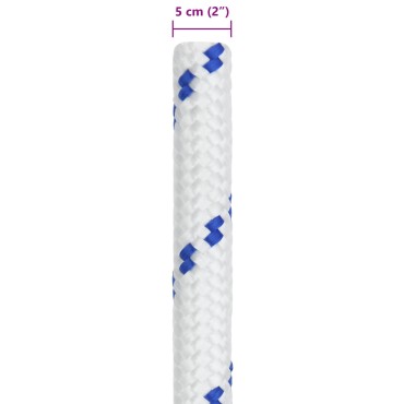 vidaXL Σχοινί Boat 5 mm 10 m Λευκό και Μπλε
