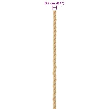 vidaXL Σχοινί Boat 3 mm 25 m Φυσικό